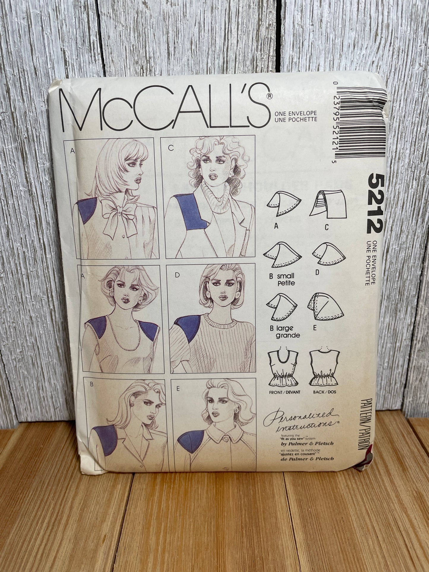McCall's 5212 Shoulder Pad Package Plus Two Camisoles Size 6-20 Pattern Uncut FF