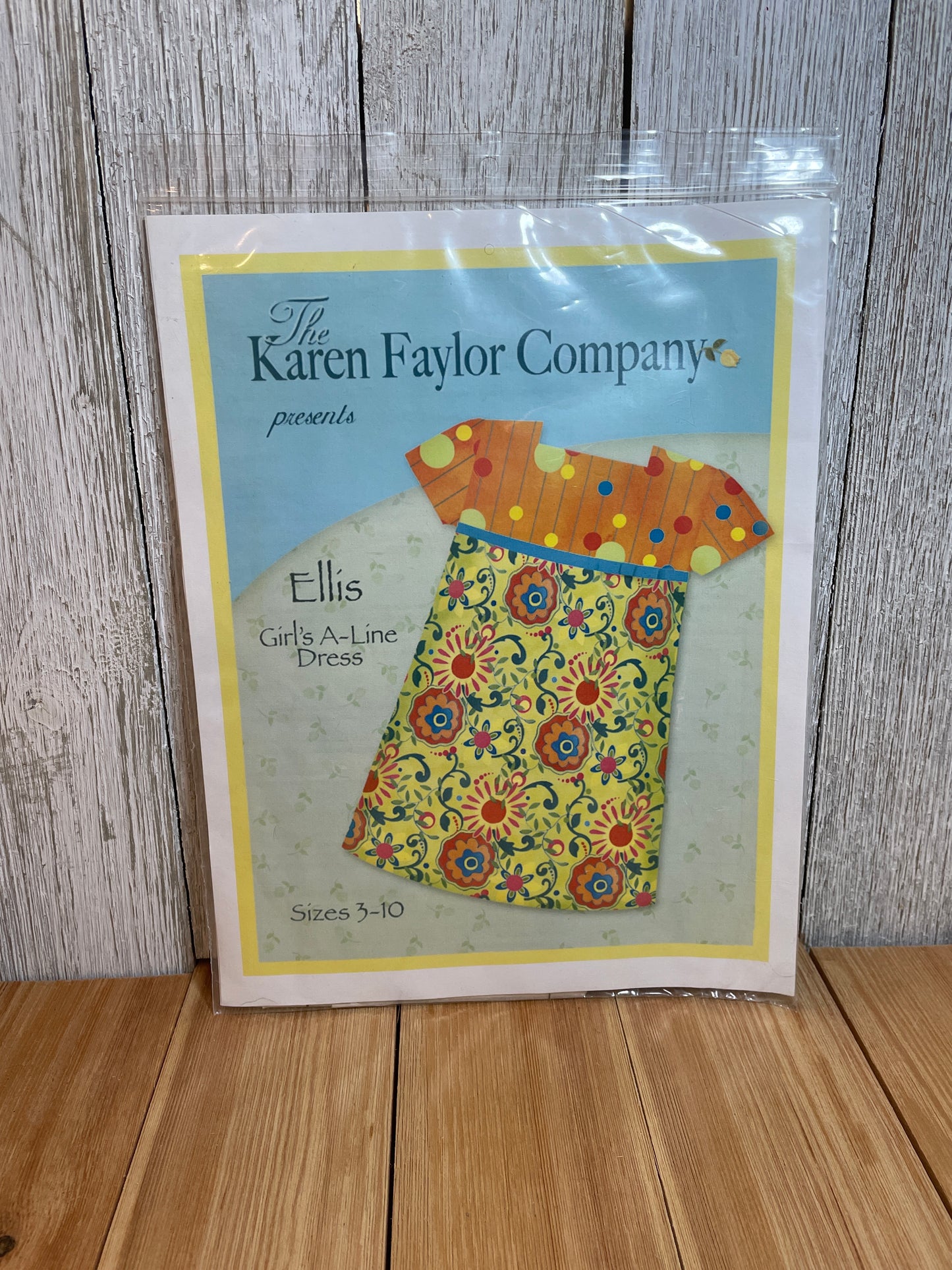 The Karen Faylor Company Ellis Girl's A-line Dress Pattern Size 3-10 KF07