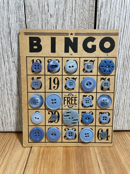 Vintage Button Lot on Bingo Card U PICK Antique Quirky Cute