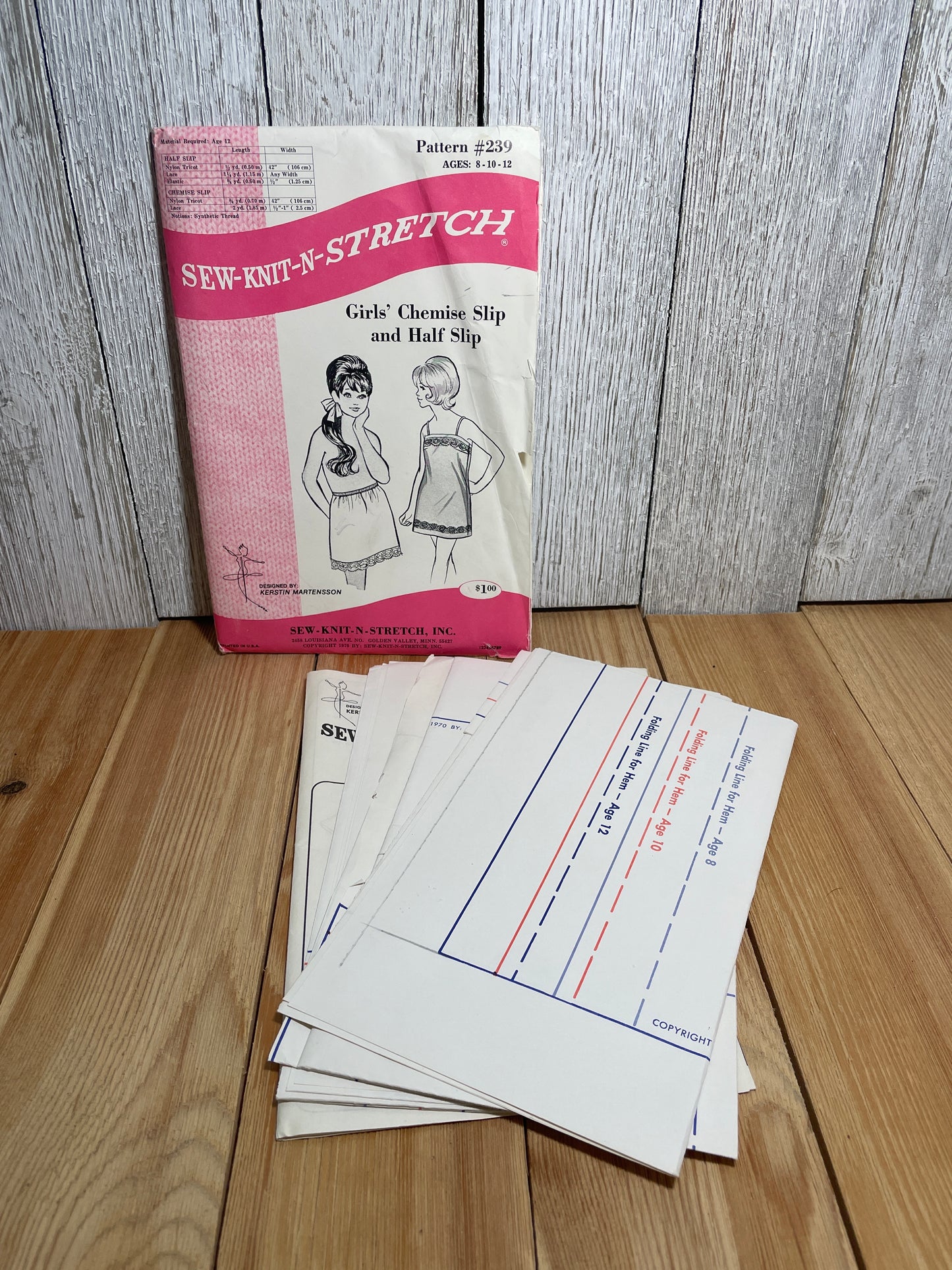 Sew-Knit-N-Strech Ladies Full Slip, Bra Pattern (U PIC PATTERN) UNCUT FF