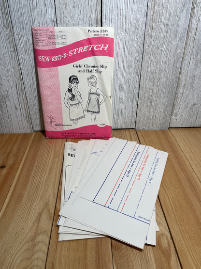 Sew-Knit-N-Strech Ladies Full Slip, Bra Pattern (U PIC PATTERN) UNCUT FF