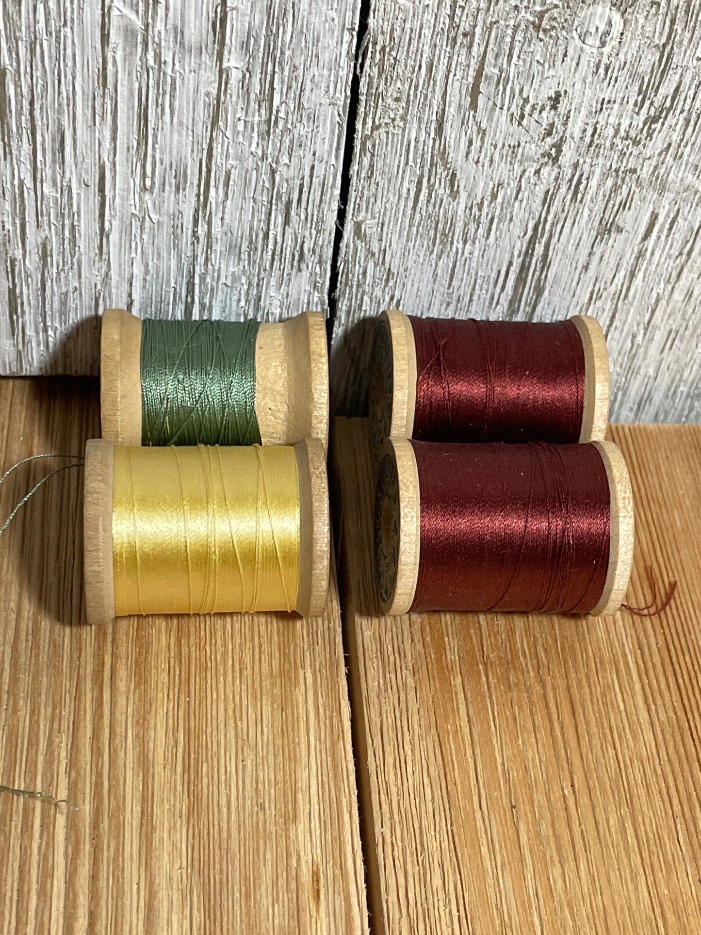 Vintage Wood Spool Silk Thread Size A (U PIC BUNDLE)