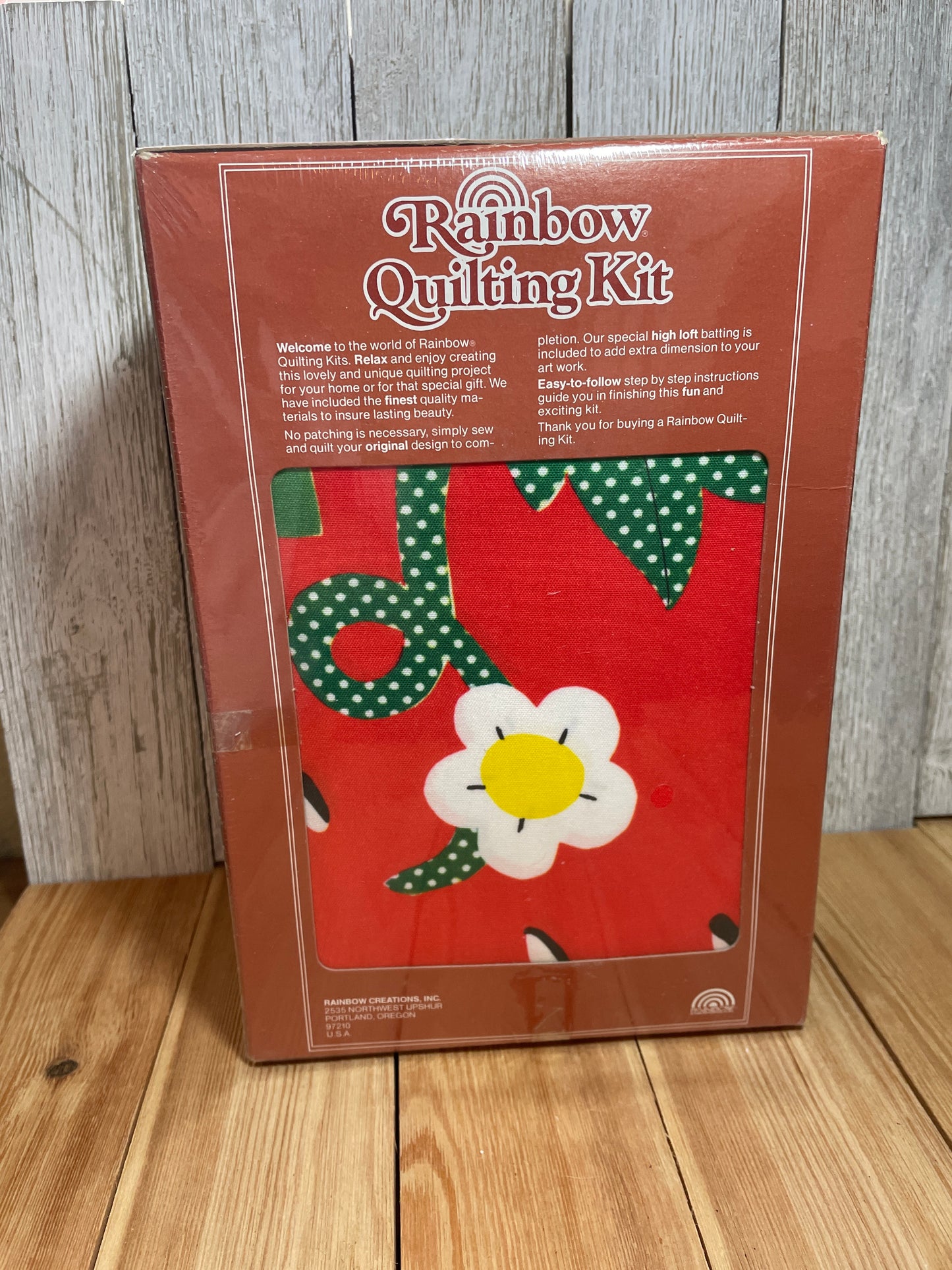 Rainbow Quilting Kit Strawberry Puff Full Kit NEW #5011 Wall hanging or Pillow
