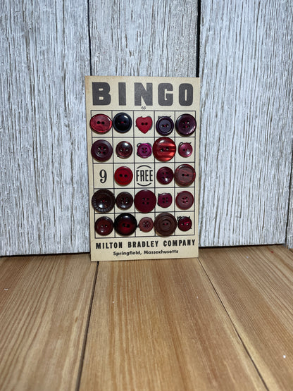 Vintage Button Lot on Bingo Card U PICK Antique Quirky Cute