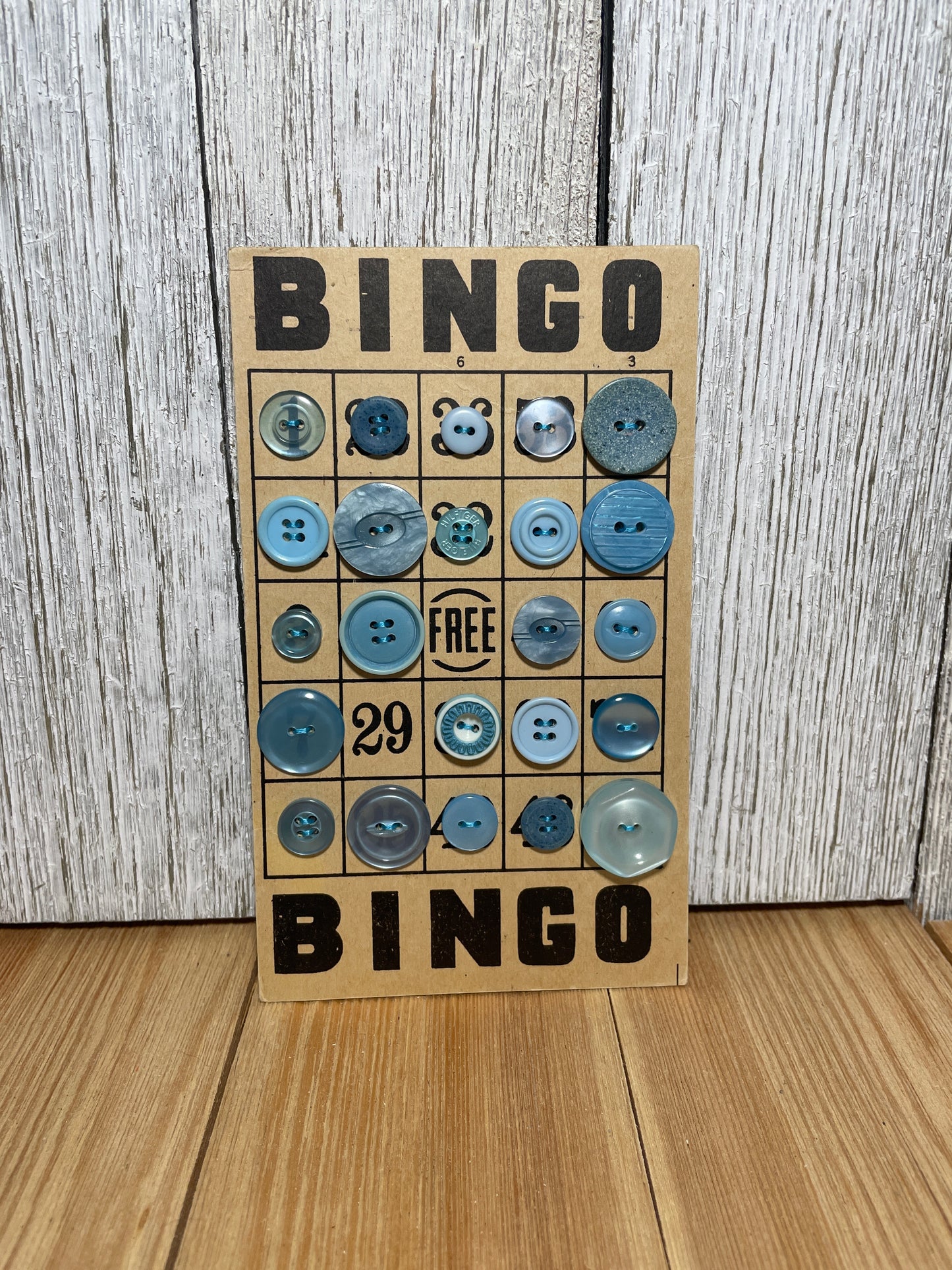 Vintage Button Lot on Bingo Card U PICK Antique Quirky Cute