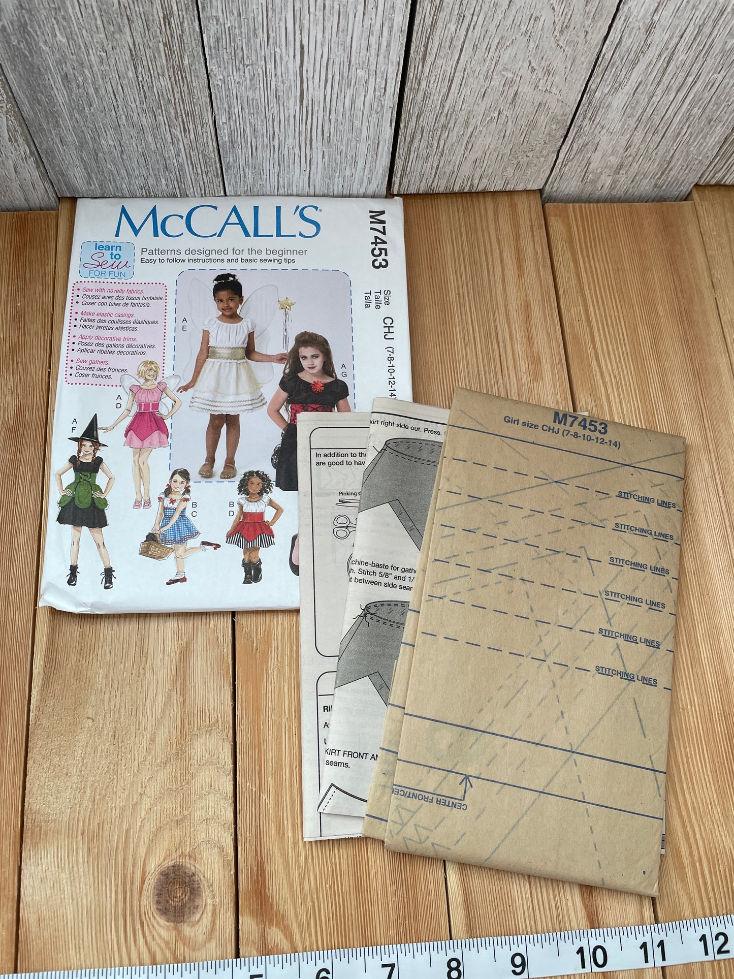 McCall's M7453 Child Size 3-6 Fairytale Angel Halloween Costume Uncut FF Sewing Pattern