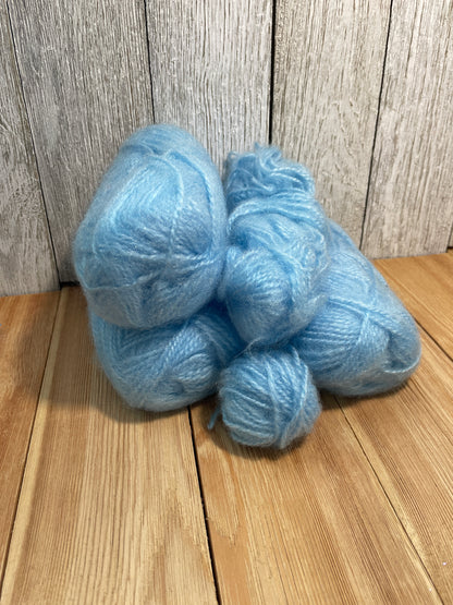 Lana Moro Flurrri Acrylic Yarn White 208 and Light Blue 214