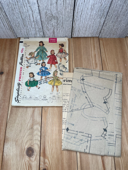 Simplicity 1779 Doll Clothes for Sweet Sue and Binnie Dress, Jacket, Skirt, Blouse Pattern UNCUT FF