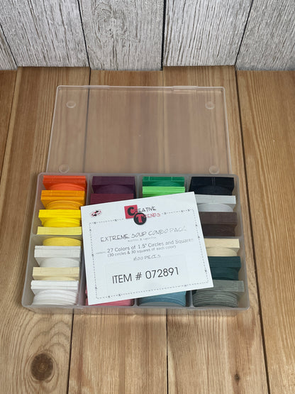 Square Circle Paper Shapes Combo Pack Creative Trends Scrapbooking Precut Paper 1000+ Pieces