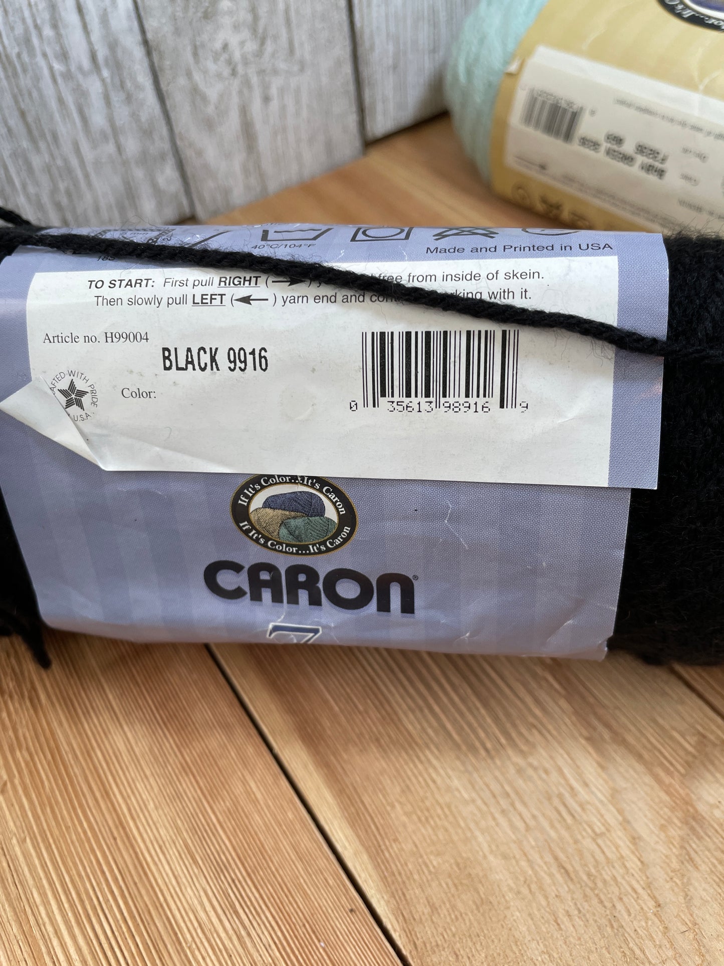 Vintage Acrylic and Wool Yarn Bundle 6 Skeins Bernat, Lion Brand, Caron