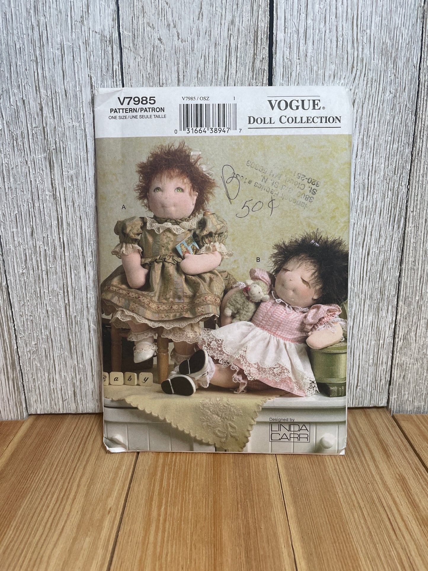 Vogue Craft V7985 Doll Collection Linda Carr 15" Baby Doll and Clothes Pattern with Transfer UNCUT FF