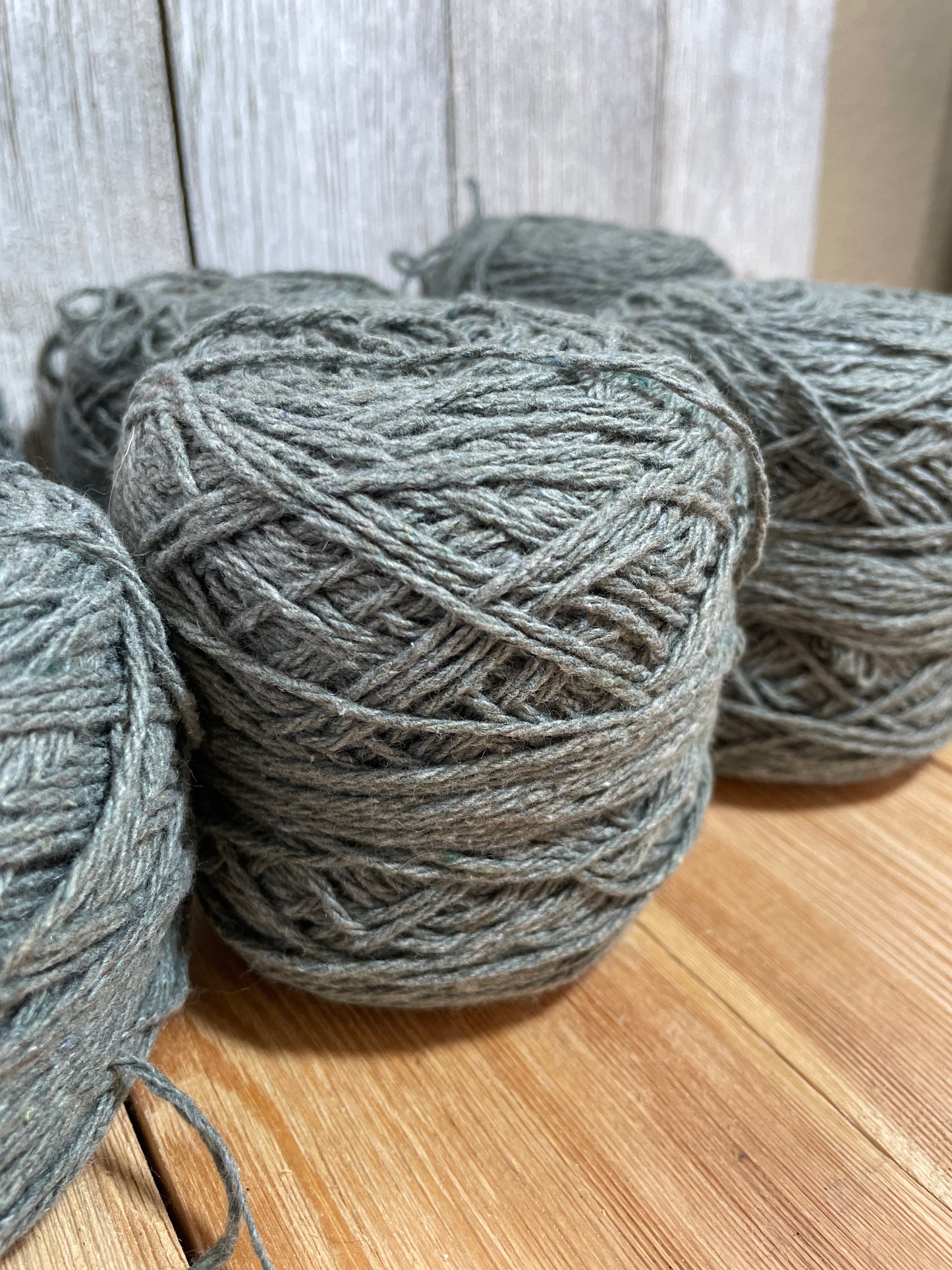 Mystery Green Grey Yarn 6 Skein Bundle Silky Soft Yarn