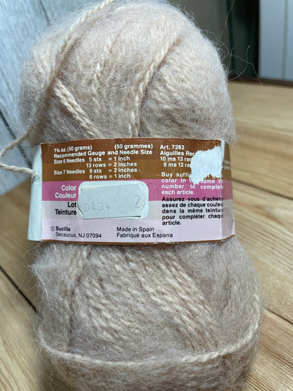 Bucilla Mirage Vintage Yarn Beige Acrylic 2 Skein Bundle