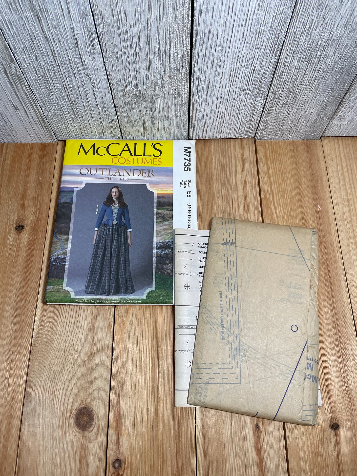 McCall's M7735 The Outlander Costume Plum Top and Skirt Size 14-22 Pattern UNCUT FF Halloween Costume