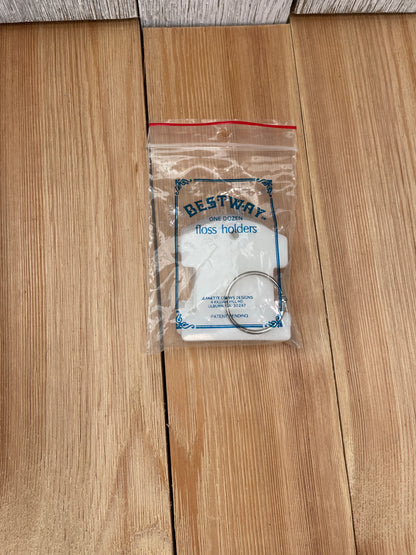 Best Way Flos-Ez 12 Piece Floss Holder for Cross Stitch and Embroidery with Metal Ring