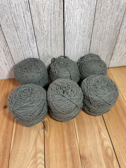 Mystery Green Grey Yarn 6 Skein Bundle Silky Soft Yarn