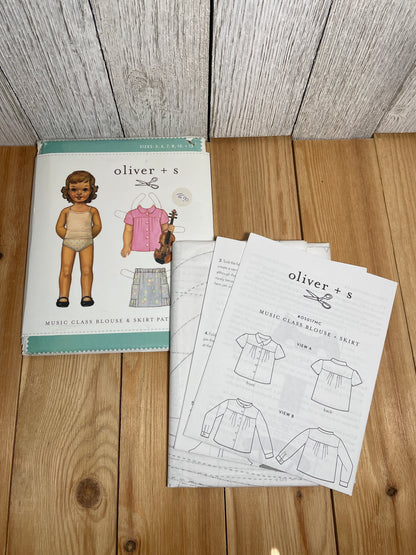 Oliver + S Girls Child Dress and Shorts Physical Pattern (U PIC Pattern) UNCUT FACTORY FOLDED Oliver and S