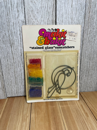 Vtg Makit & Bakit Suncatcher FULL KITS (U Choose Design) Frame and Crystals
