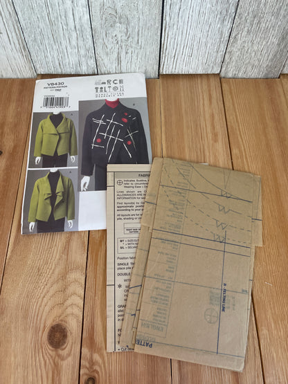 Vogue V8430 Loose Fitting Felted Jacket Size S-XL Pattern UNCUT FF