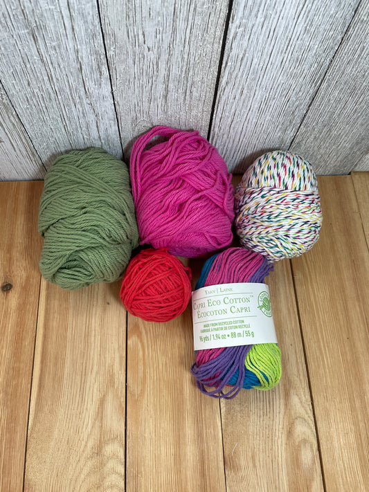 Mystery Cotton Yarn 5 Skein Bundle Loops and Thread and Sugar n Cream