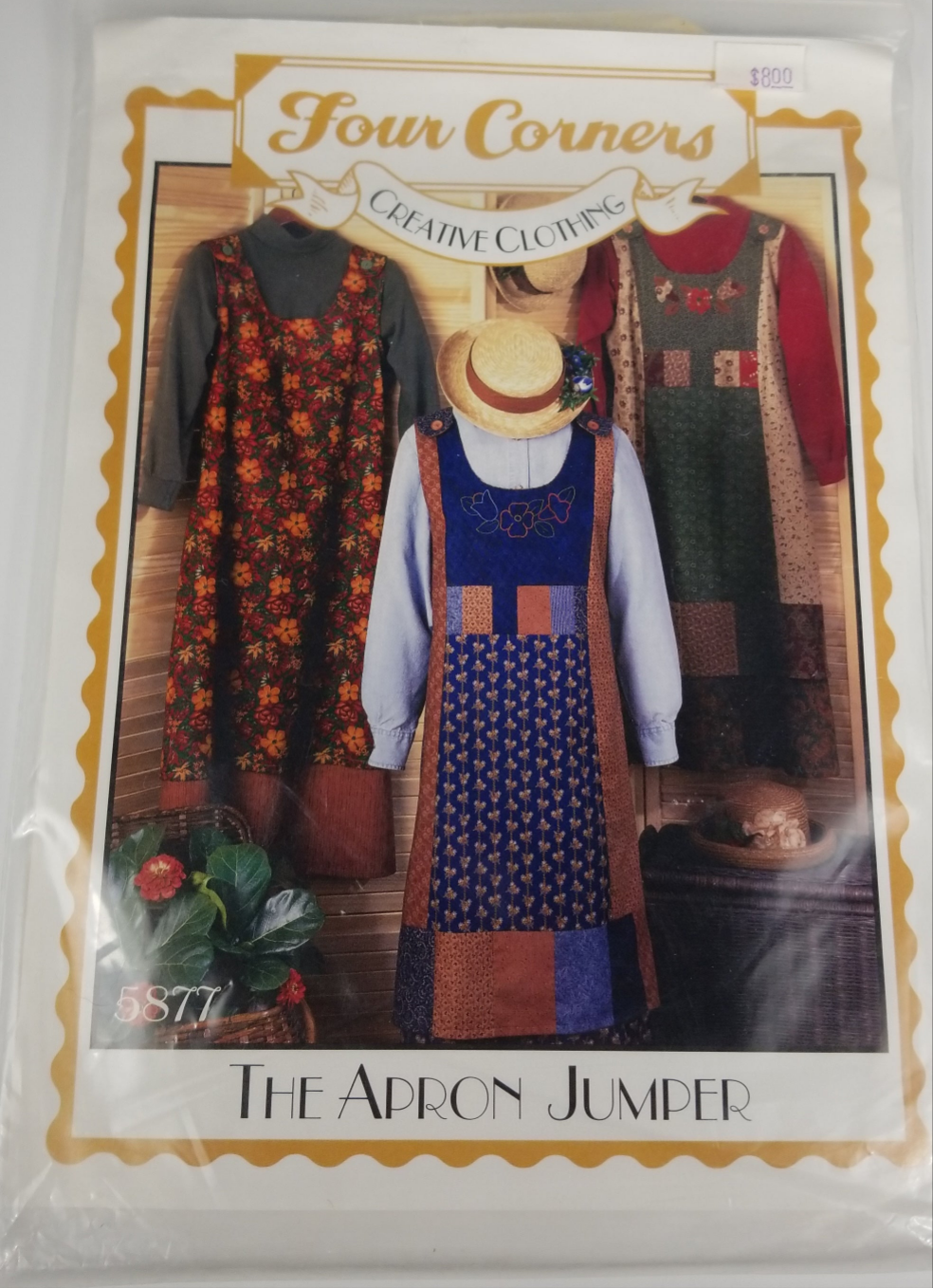 Four Corners Apron Jumper 5877 Sewing Pattern UNCUT