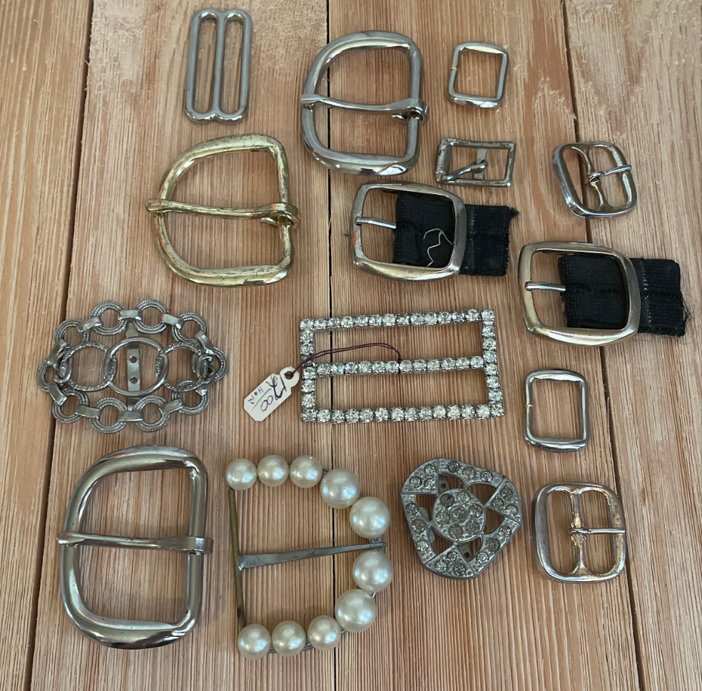 Vintage Belt Buckles 1950's mod Mother of Pearl Metal Pick your bundle Replacement buckles