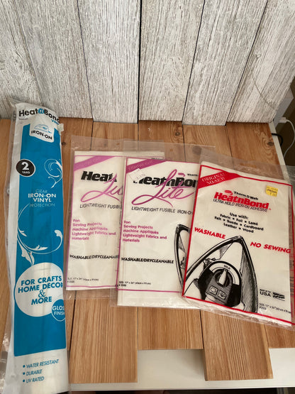 Heat N Bond Iron on Adhesive Lightweight and Ultra Hold Iron on Vinyl Pick Your Pack