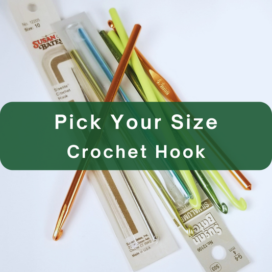 Crochet Hook (U Pick Size) wood metal plastic