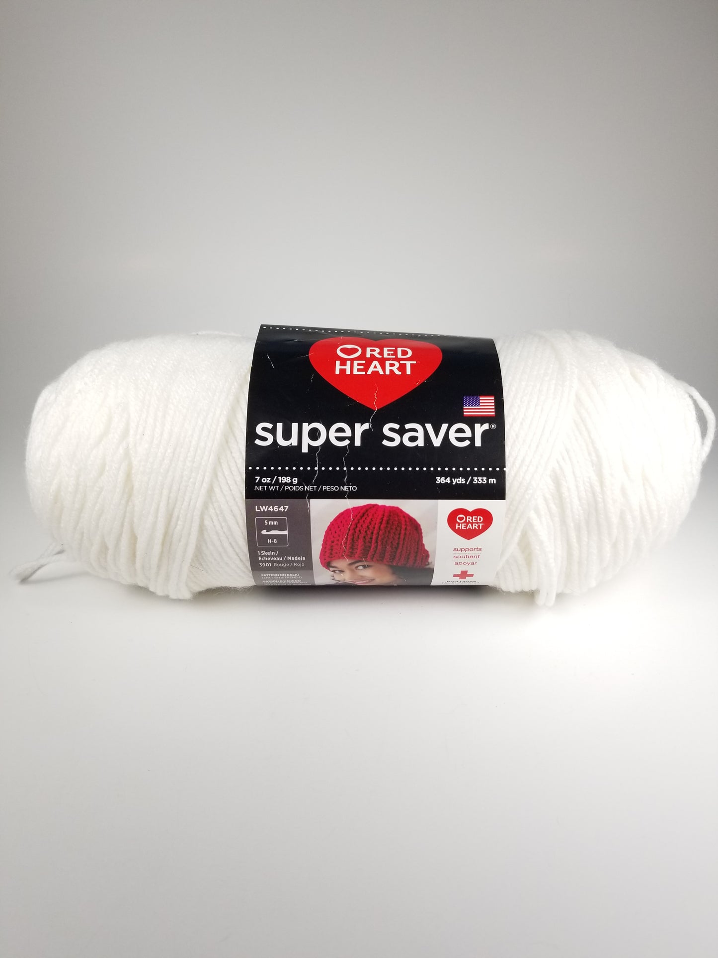 Red Heart Super Saver White Full skein Yarn