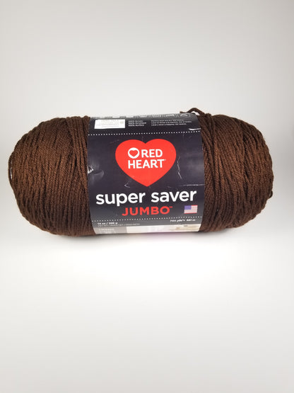 Red Heart Super Saver Jumbo Coffee Yarn 744 Yards 396g