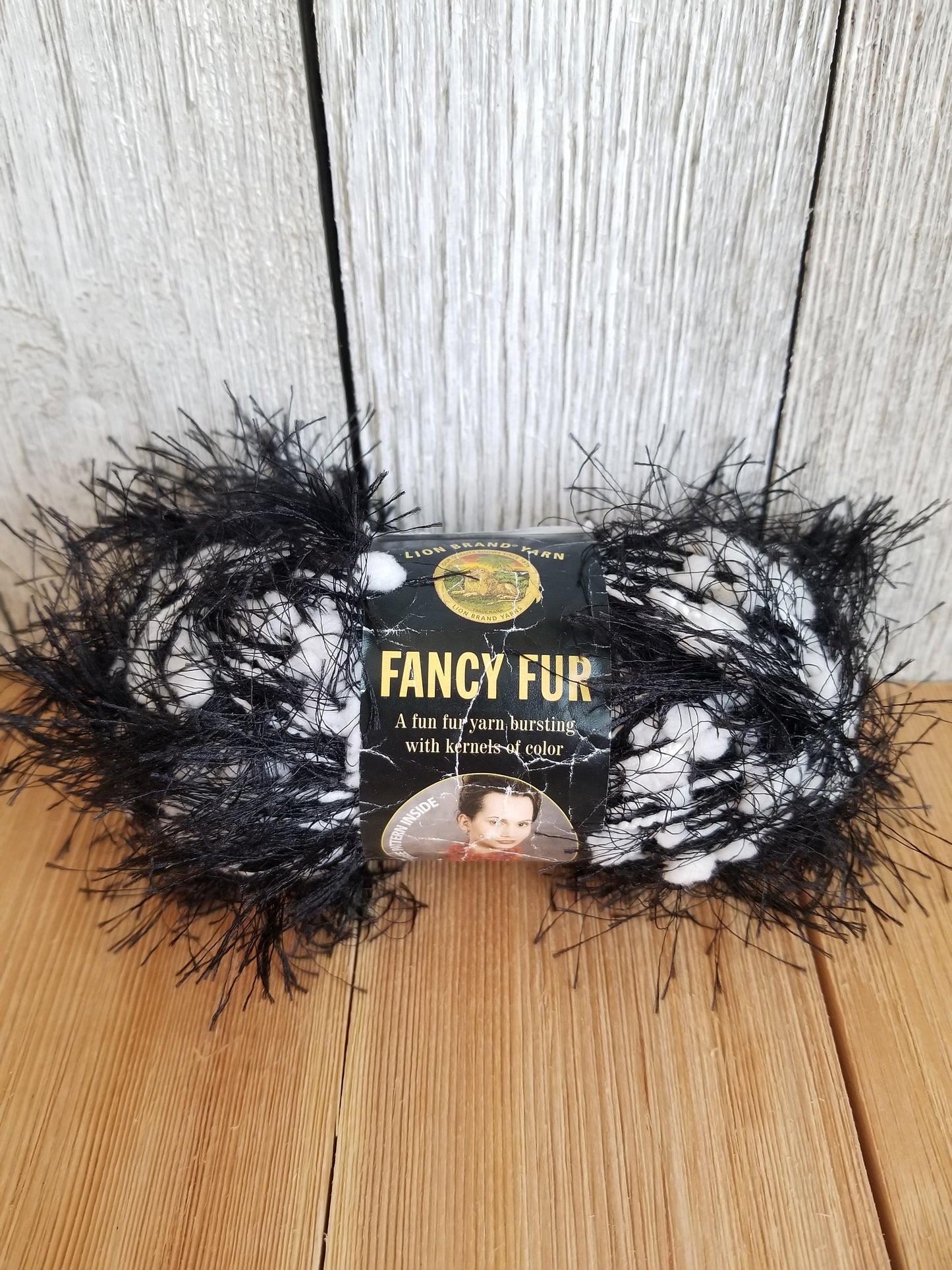 Lion Brand Fancy Fur Night & Day 258 Yarn 3 skein bundle