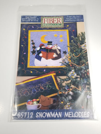 Fiber Mosaics 65712 Snowman Melodies Christmas Sewing Pattern Quilt Pattern