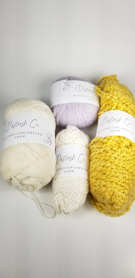 Cream/ yellow/ light purple Yarn bundle 4 skeins