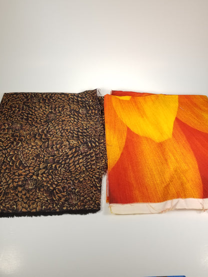 Colorful brown autumn Fabric bundle