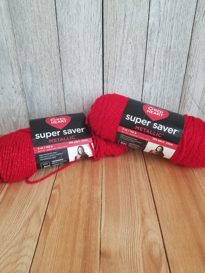 Red Heart Super Saver Yarn Solid/ Metallic/ Striped/ Ombre Full Skien or Partial Skein (U Pick Color)