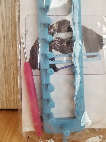 Knit Quick Long Loom and Hook Kit 13.8" 3 pc Loops and Threads Blue