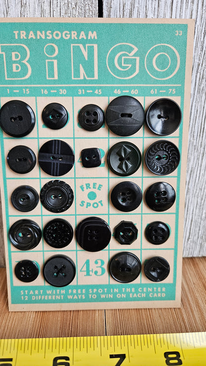 Vintage Button Lot on Bingo Card U PICK Antique quirky cute