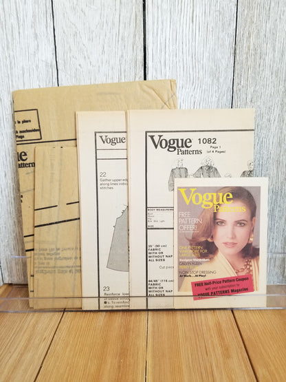 Vogue 1082 Basic Design Pattern Misses' Blouses Size 12 Uncut FF