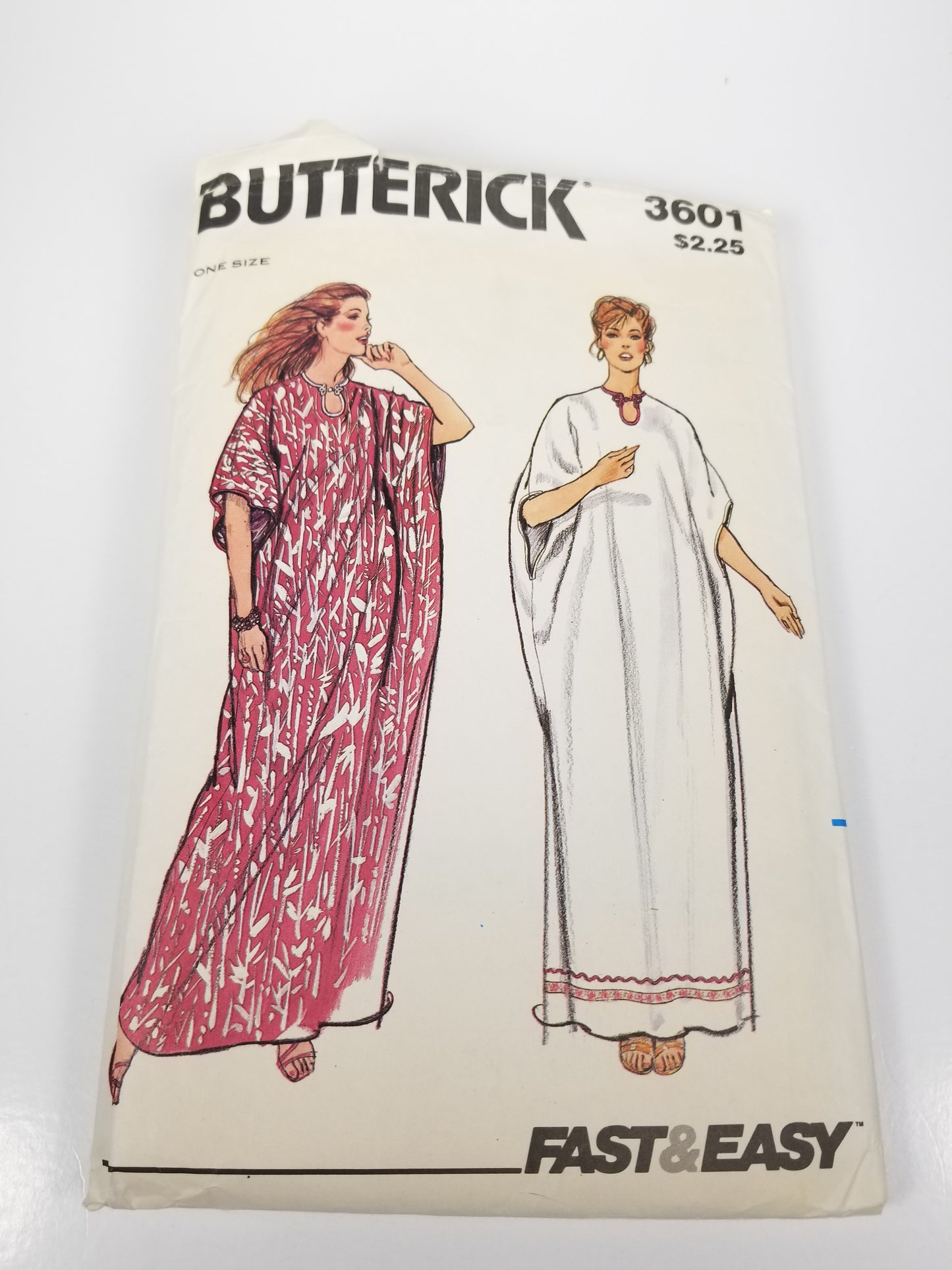 Butterick 3601 Sewing Pattern 1980 Misses Caftan One Size