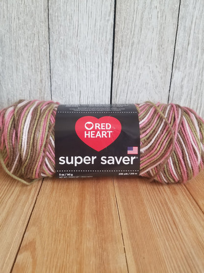 Red Heart Super Saver Yarn Solid/ Metallic/ Striped/ Ombre Full Skien or Partial Skein (U Pick Color)