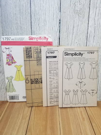 Simplicity 1797 Sunday Best Summer Dress H5 6-14 Uncut FF Sewing Pattern
