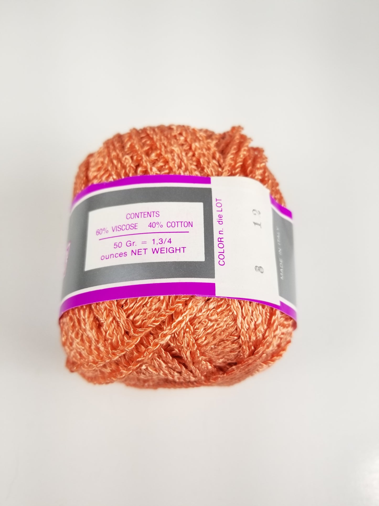 Fantacia textured Yarn From Italy Cinese Color 8 Lot 12