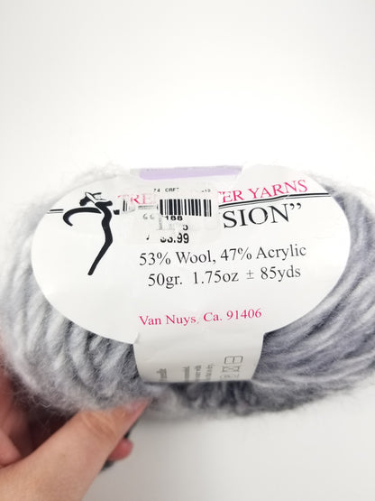 Transetter Yarns Illusion color 855 lot 5174 wool acrylic blend