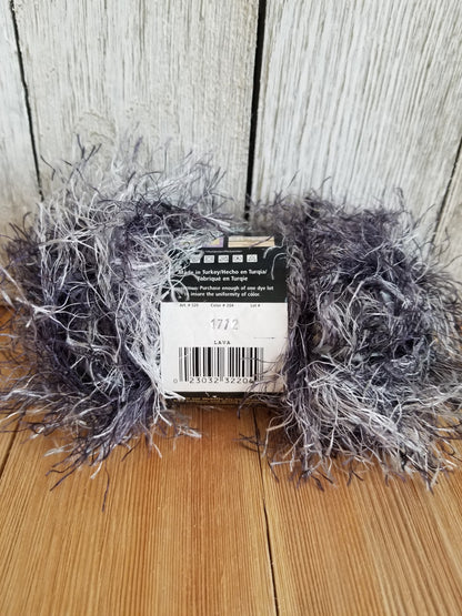 Lion Brand Fun Fur Prints Yarn Lava 2 skein bundle