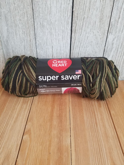 Red Heart Super Saver Yarn Solid/ Metallic/ Striped/ Ombre Full Skien or Partial Skein (U Pick Color)