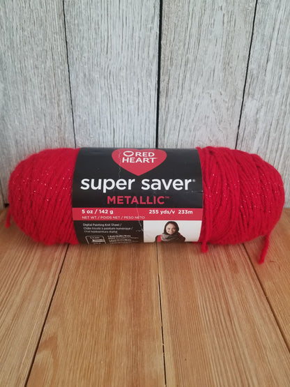 Red Heart Super Saver Yarn Solid/ Metallic/ Striped/ Ombre Full Skien or Partial Skein (U Pick Color)