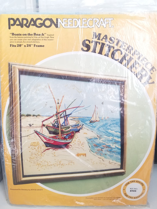 Paragon Needlecraft Boats on the Beach Masterpiece Stitchery 0723