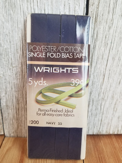 Vintage Single Fold Bias Tape Wright's Boiltex, J&P Coats, Talon, Warren (Pick Your Color)