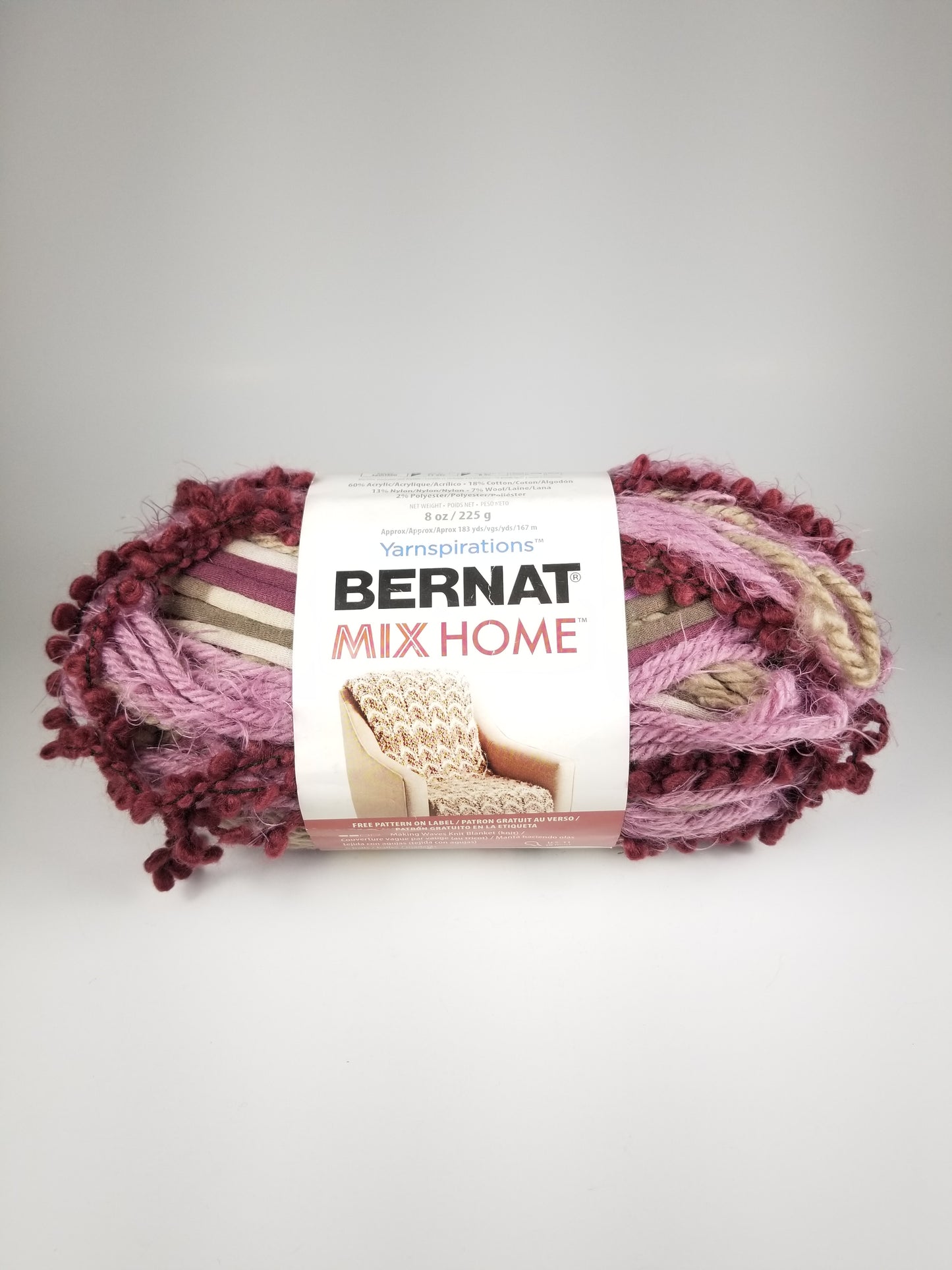 Bernat Mix Home Bordeaux 97003  (2 skein bundle) Yarn