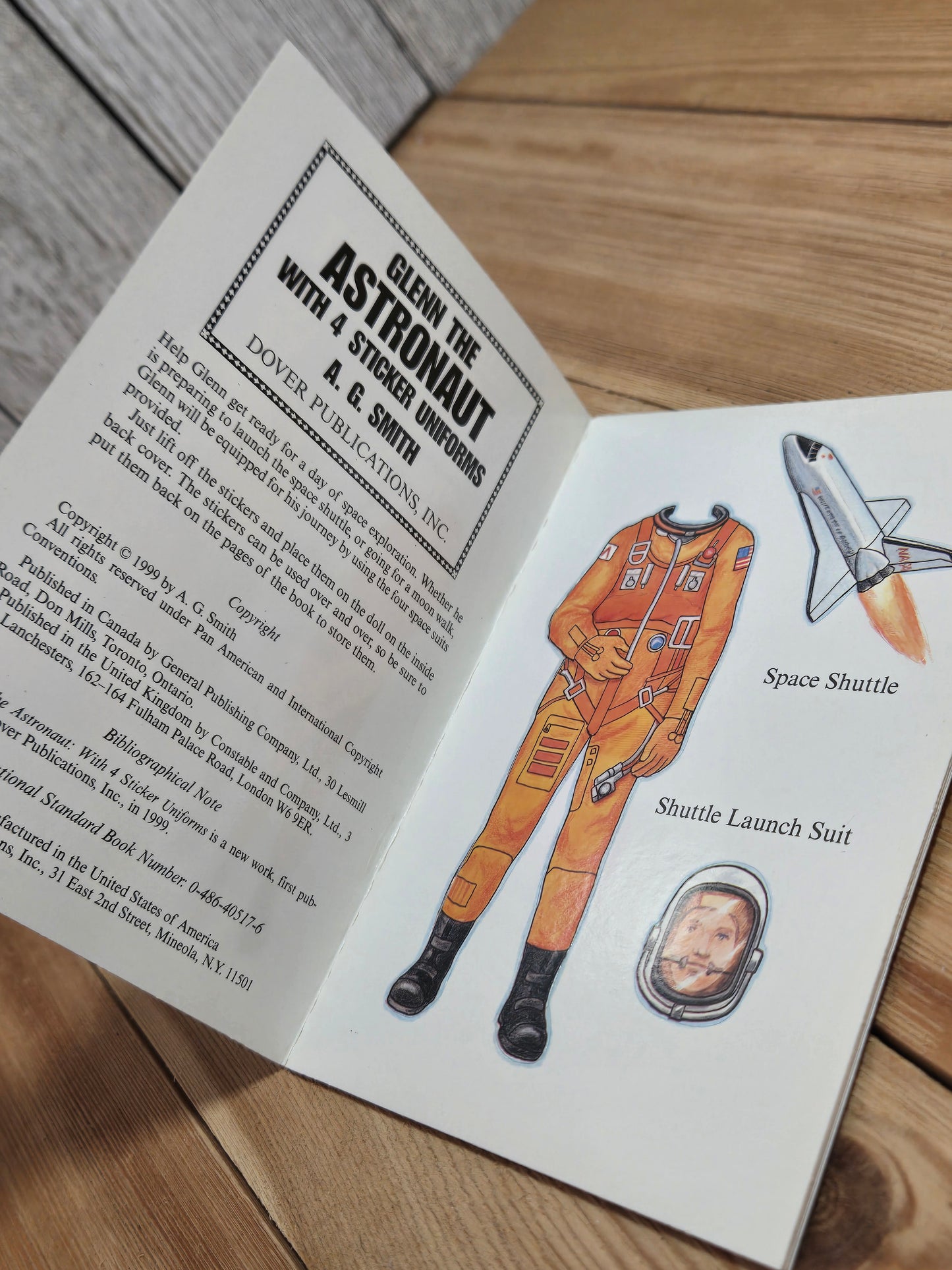 Dover Little Activity Books Sticker Paper Dolls NEW (You Pic Design) Astronaut and Bride Excellent condition